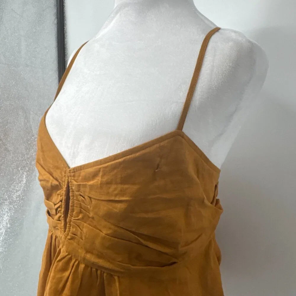 Banana Republic Linen-Blend Tie-Back Peplum Camisole Top Size XL NWT - Picture 4 of 13